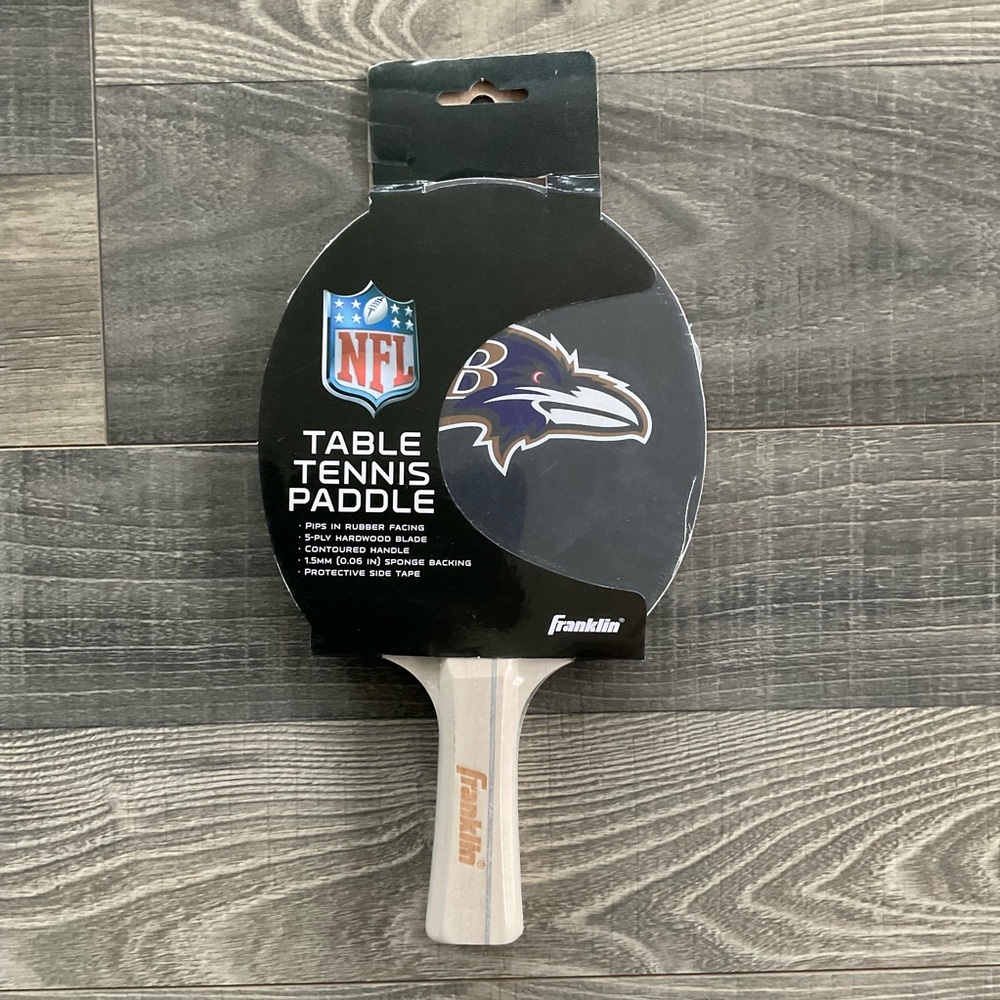 NEW Baltimore Ravens NFL Table Tennis Ping Pong Paddle